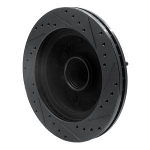Ford E-250 Econoline Brake Rotor (1) - Front Left - R1 Concepts - Drilled & Slotted - Black - `95-`04